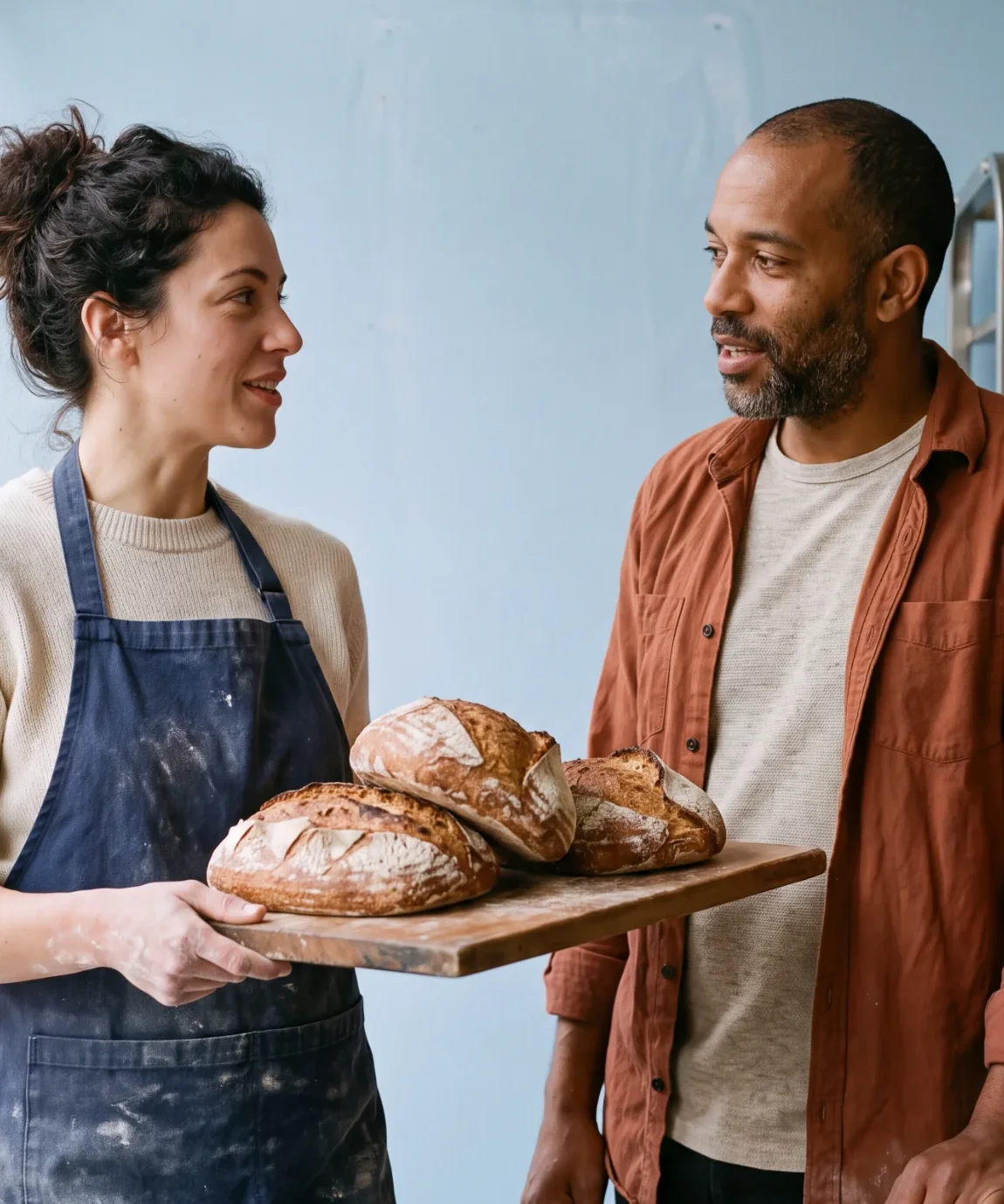 A business owner at work in her bakery